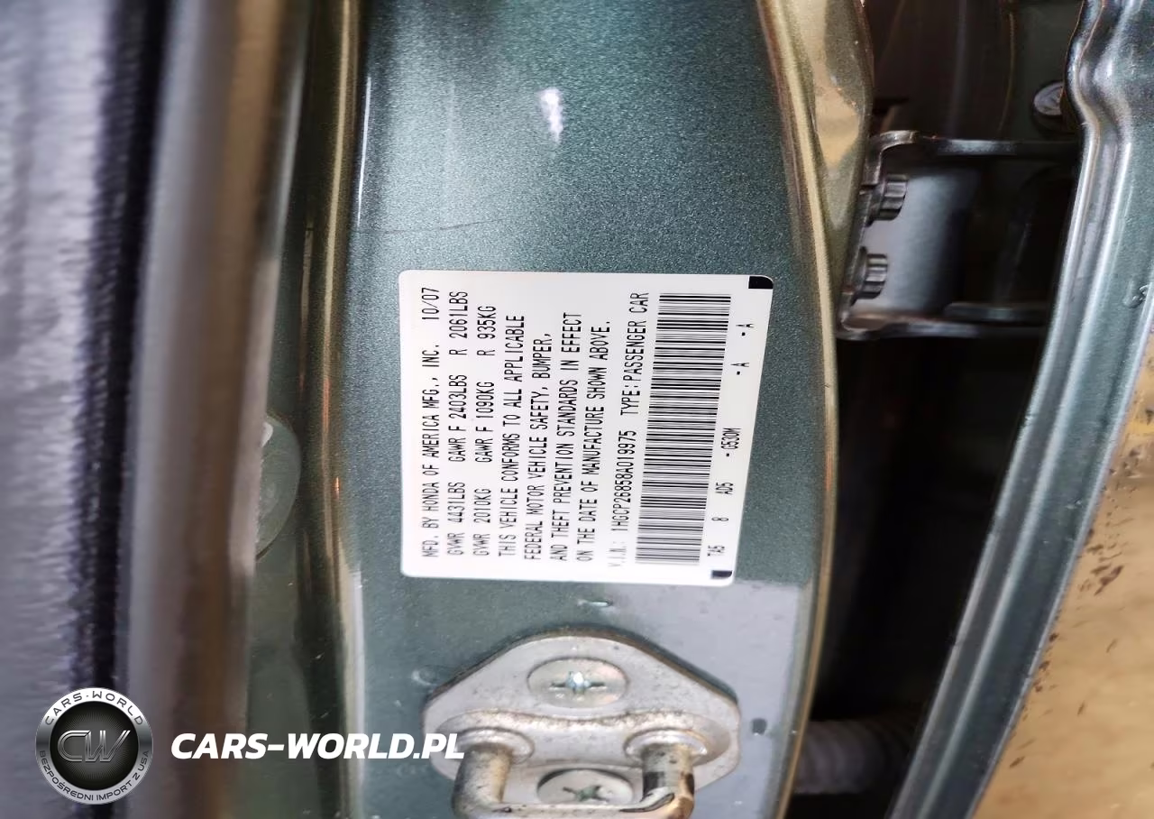 2008 Honda Accord Exl VIN:1HGCP26858A019975 - 12