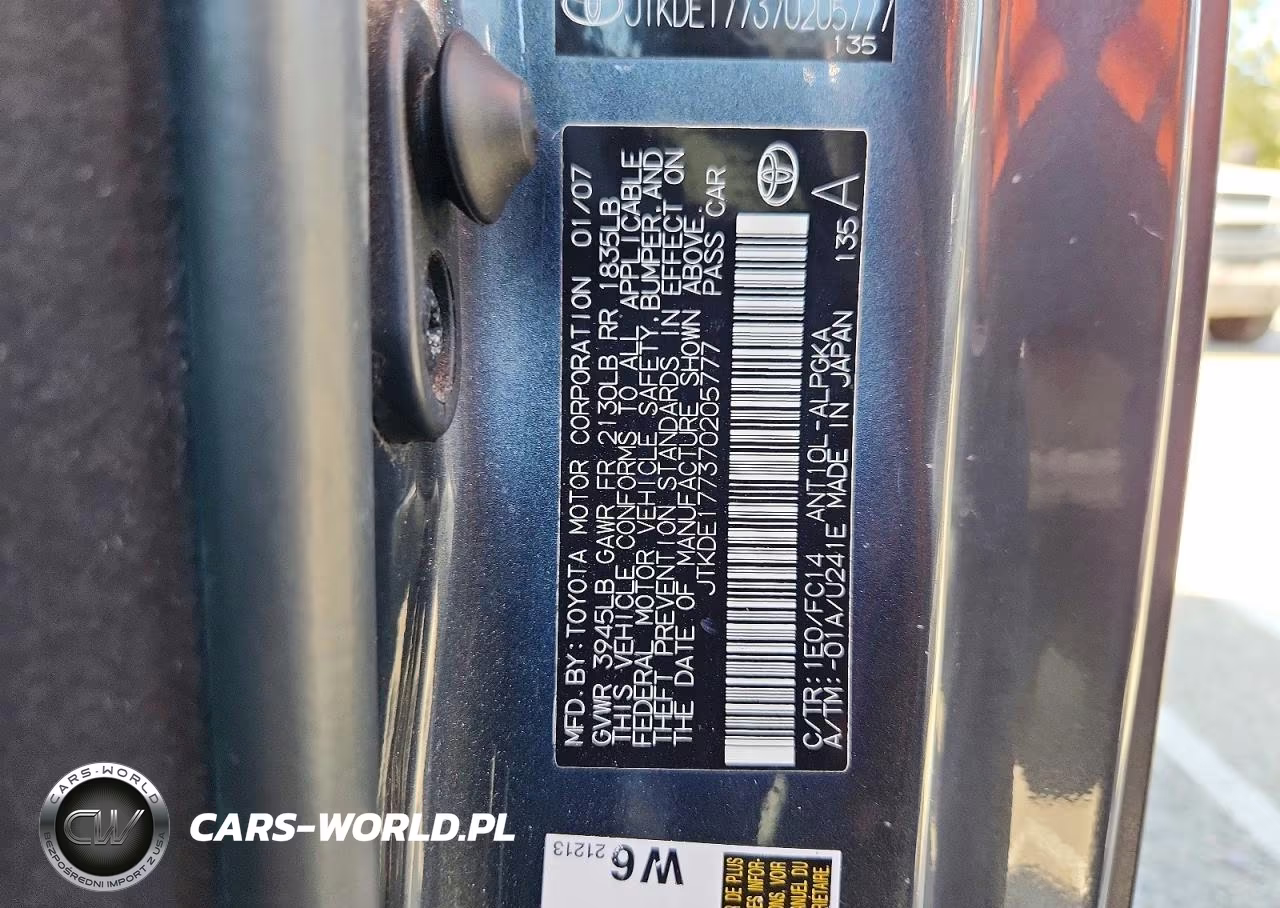 2007 Scion Tc Base VIN:JTKDE177370205777 - 12