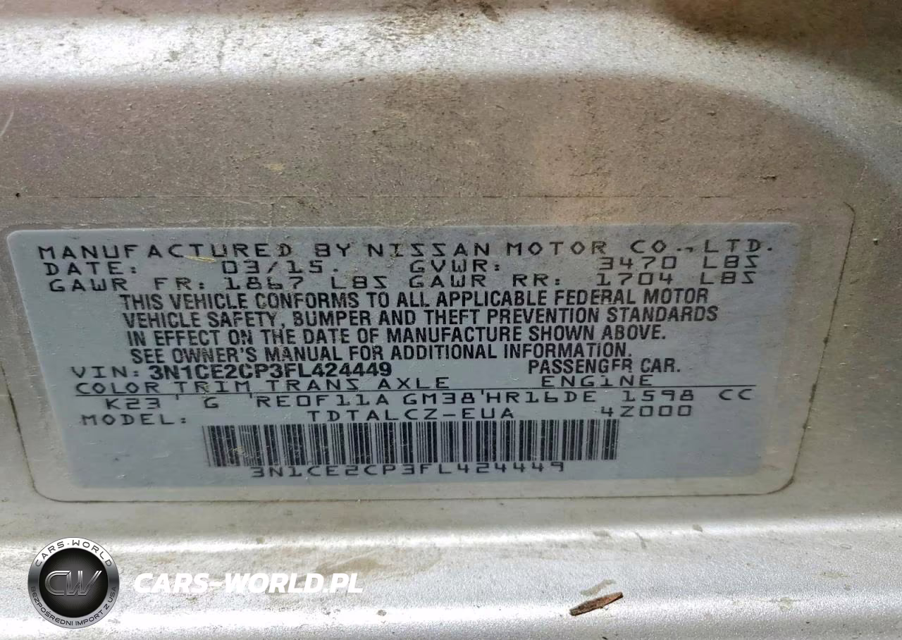2015 Nissan Versa Note S Plus VIN:3N1CE2CP3FL424449 - 13