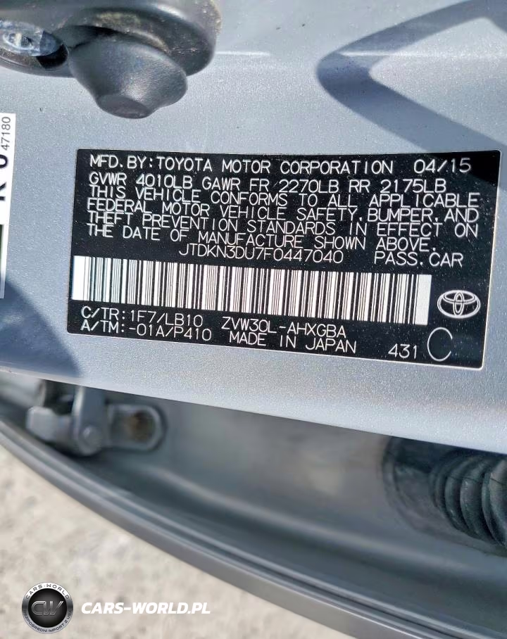 2015 Toyota Prius VIN:JTDKN3DU7F0447040 - 12
