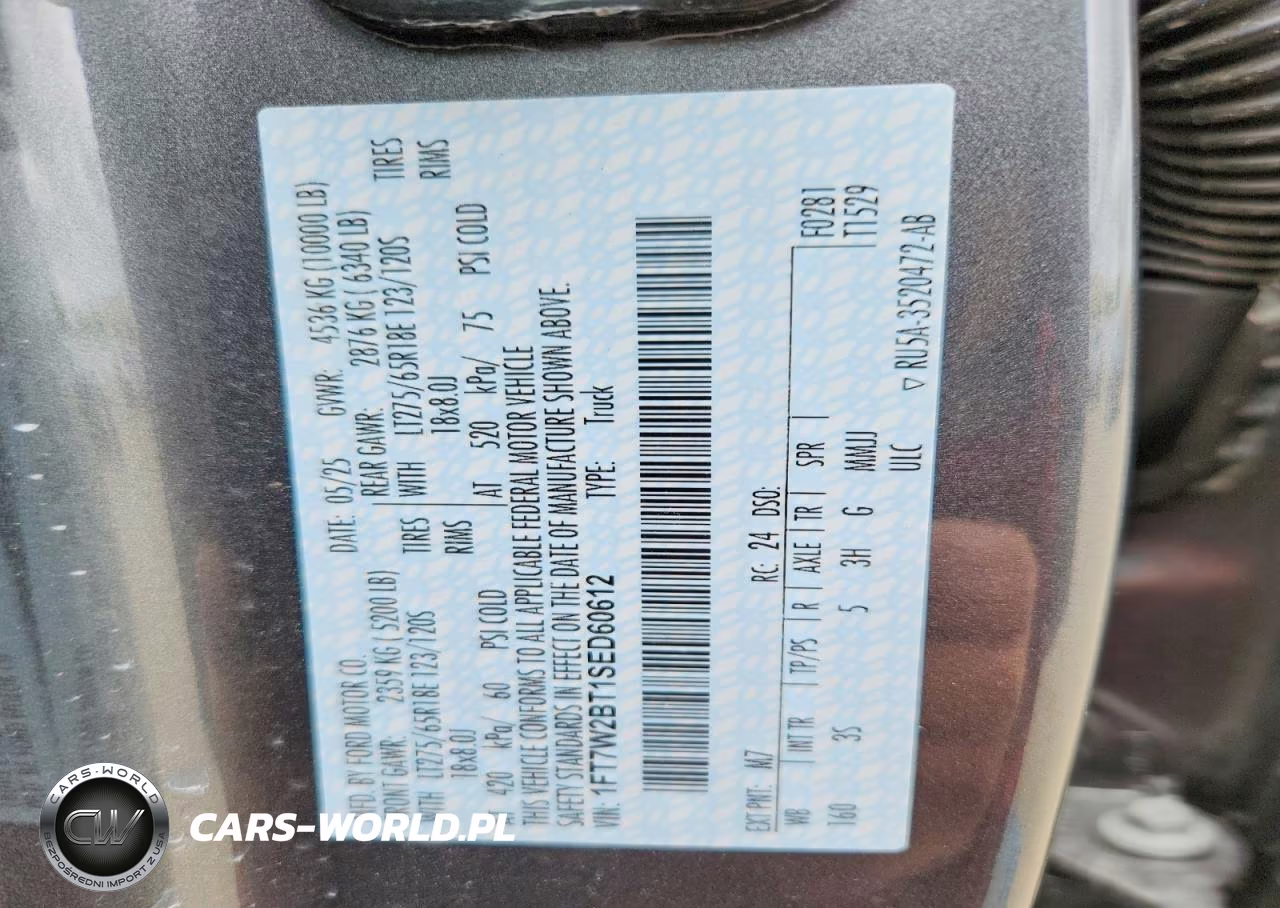 2025 Ford F250 Super Duty VIN:1FT7W2BT1SED60612 - 12