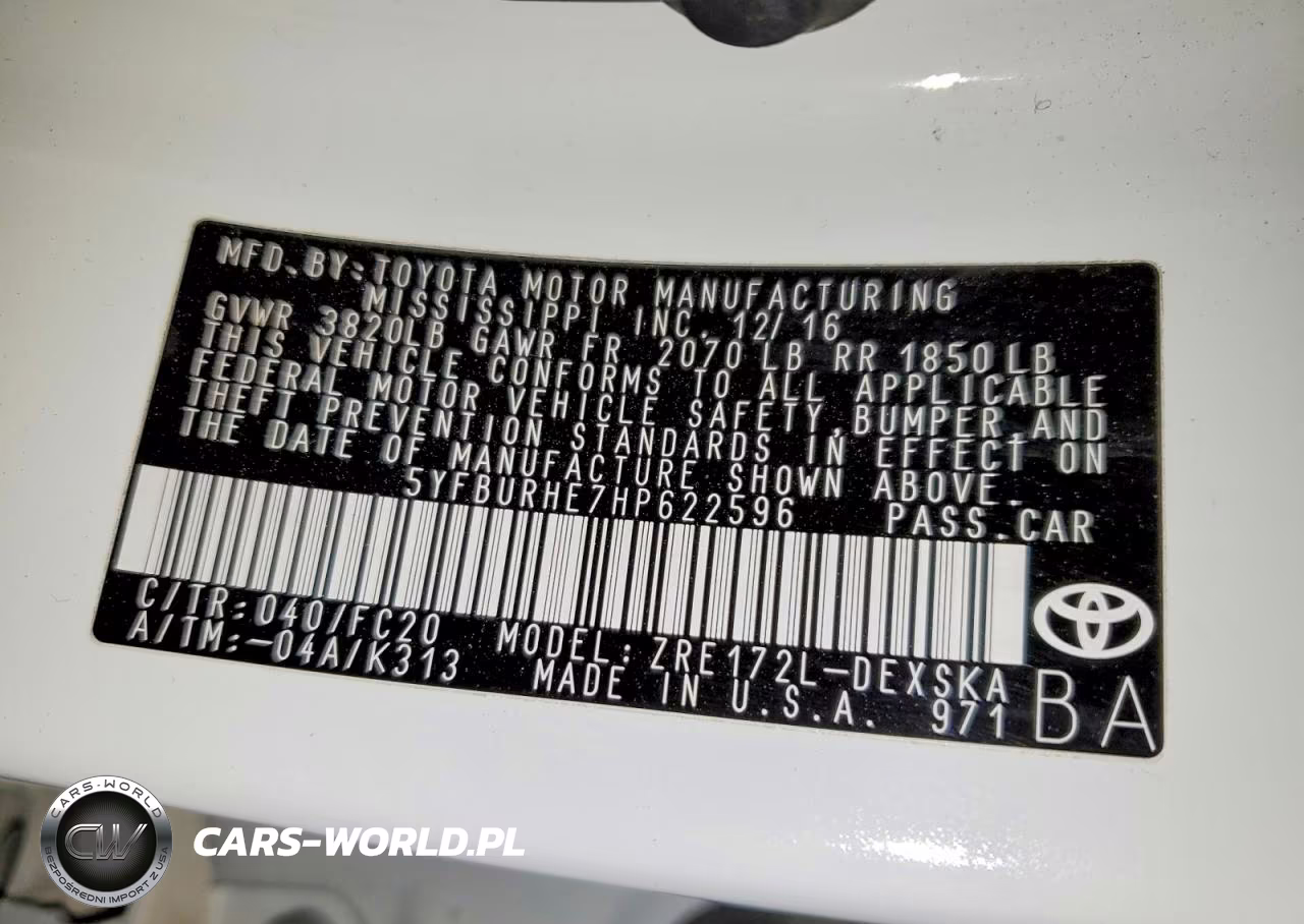 2017 Toyota Corolla Se VIN:5YFBURHE7HP622596 - 12