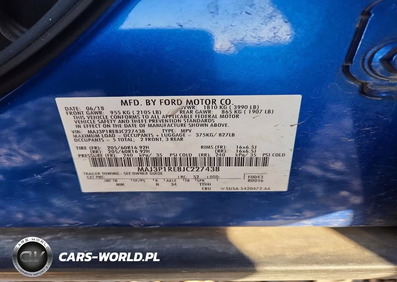 2018 Ford Ecosport S VIN:MAJ3P1RE8JC227438 - 14