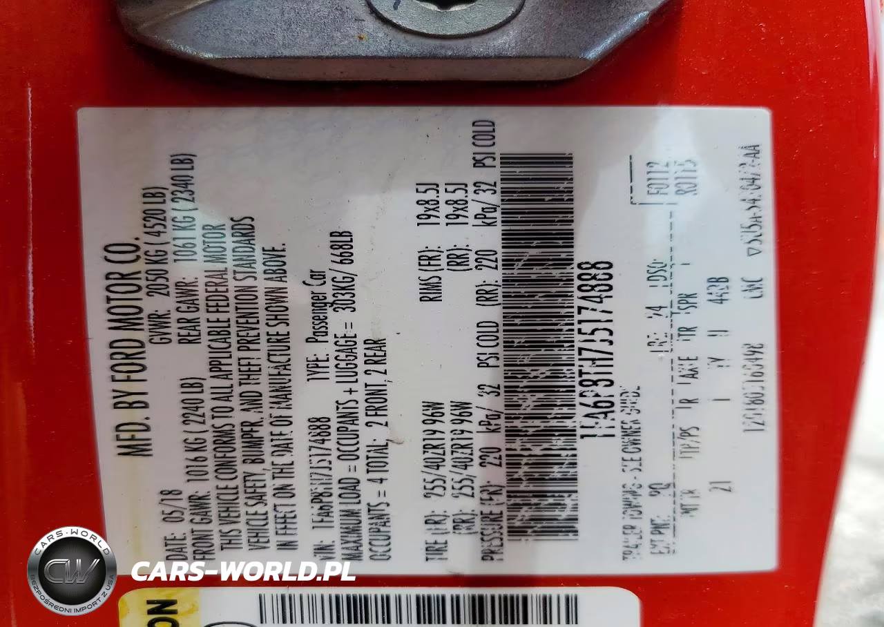 2018 Ford Mustang VIN:1FA6P8TH7J5174888 - 12