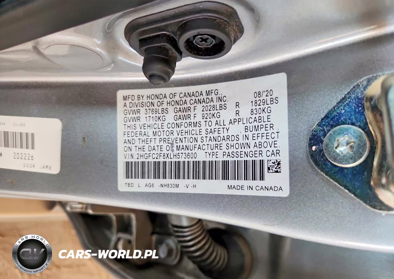 2020 Honda Civic Sport VIN:2HGFC2F8XLH573600 - 12