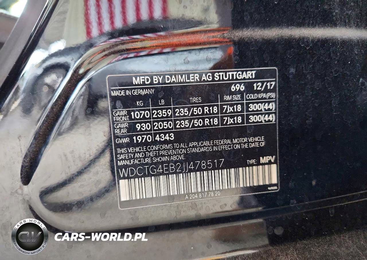 2018 Mercedes-Benz Gla 250 VIN:WDCTG4EB2JJ478517 - 13