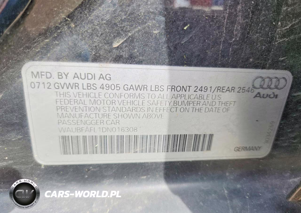 2013 Audi A4 Premium VIN:WAUBFAFL1DN016308 - 12