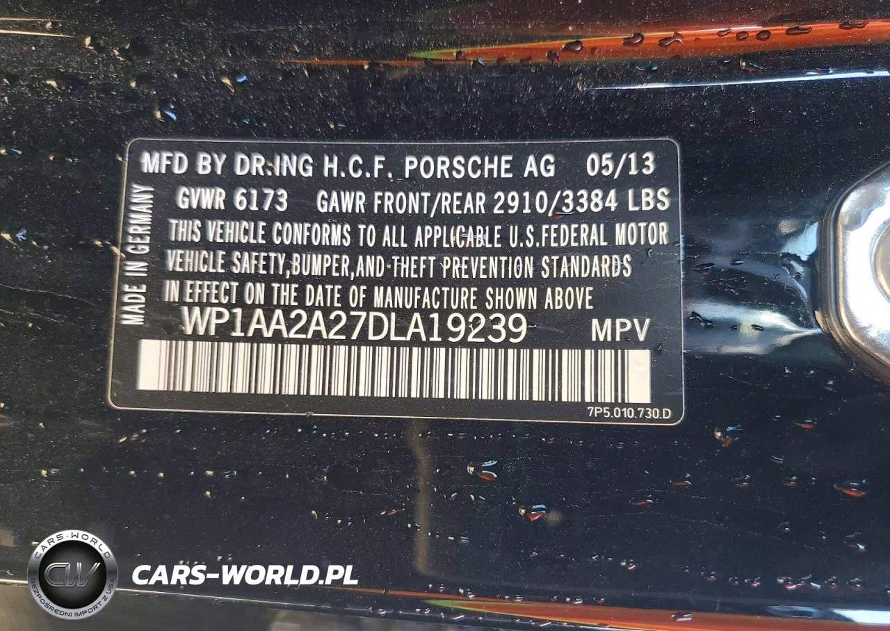 2013 Porsche Cayenne VIN:WP1AA2A27DLA19239 - 14