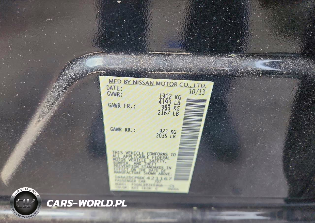 2013 Nissan Leaf S VIN:1N4AZ0CP6DC421167 - 12