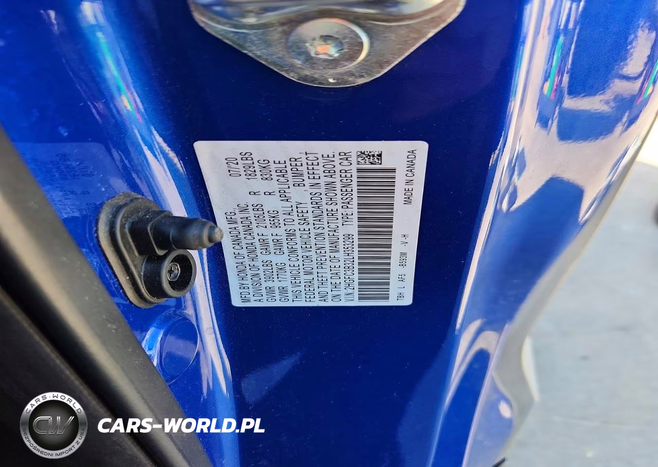 2020 Honda Civic Ex VIN:2HGFC3B32LH353299 - 12
