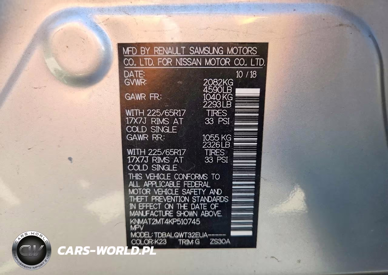 2019 Nissan Rogue Sv VIN:KNMAT2MT4KP510745 - 14