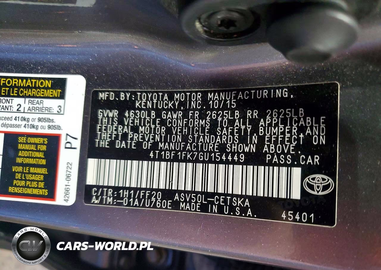 2016 Toyota Camry Se VIN:4T1BF1FK7GU154449 - 12