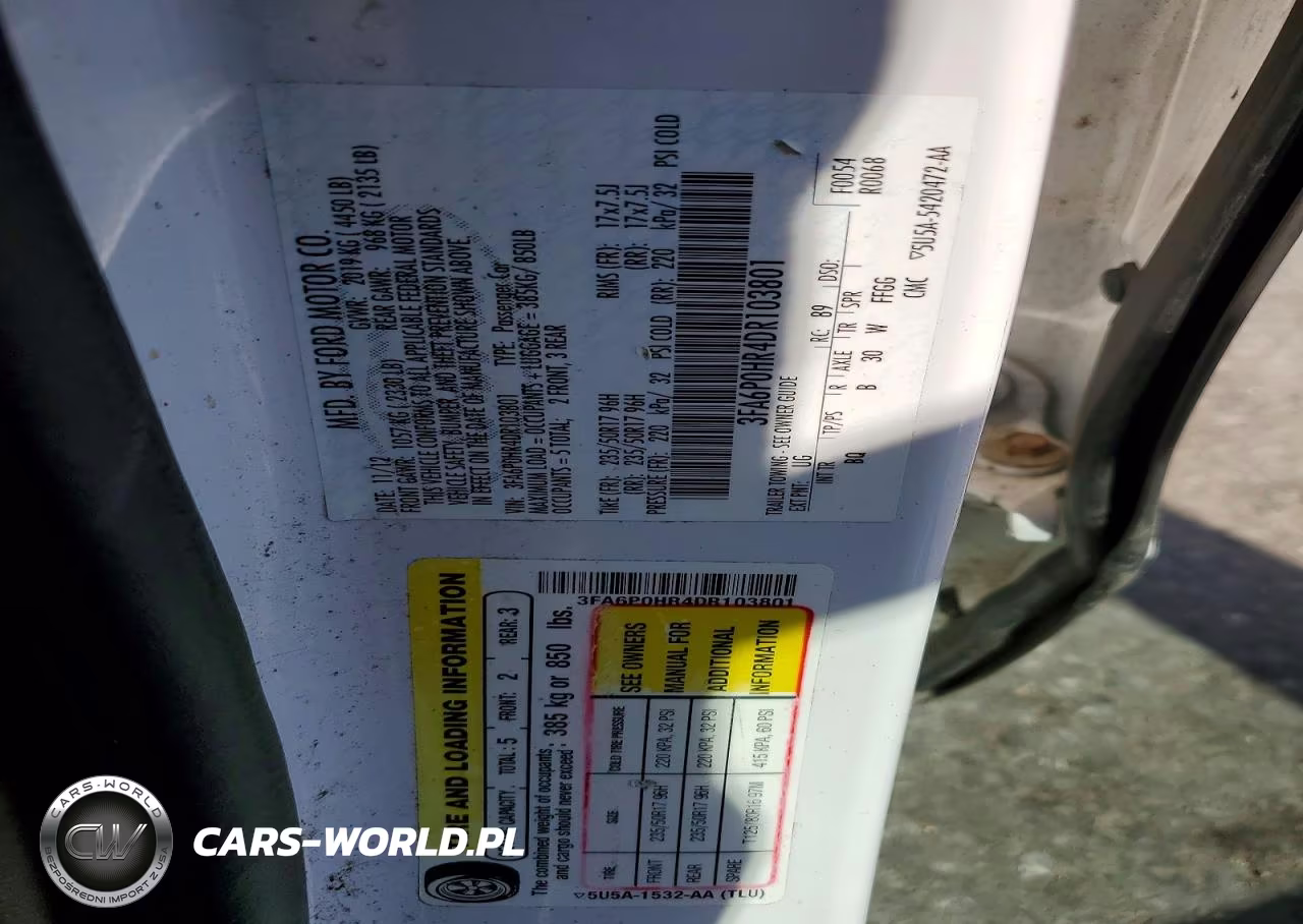 2013 Ford Fusion Se VIN:3FA6P0HR4DR103801 - 13