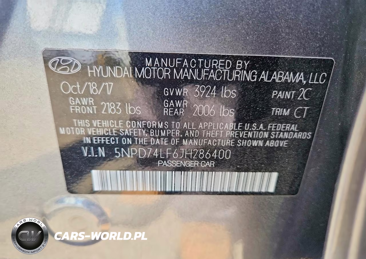 2018 Hyundai Elantra Se VIN:5NPD74LF6JH286400 - 13