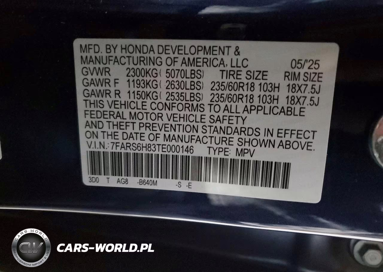 2026 Honda Cr-V Sport-L VIN:7FARS6H83TE000146 - 13