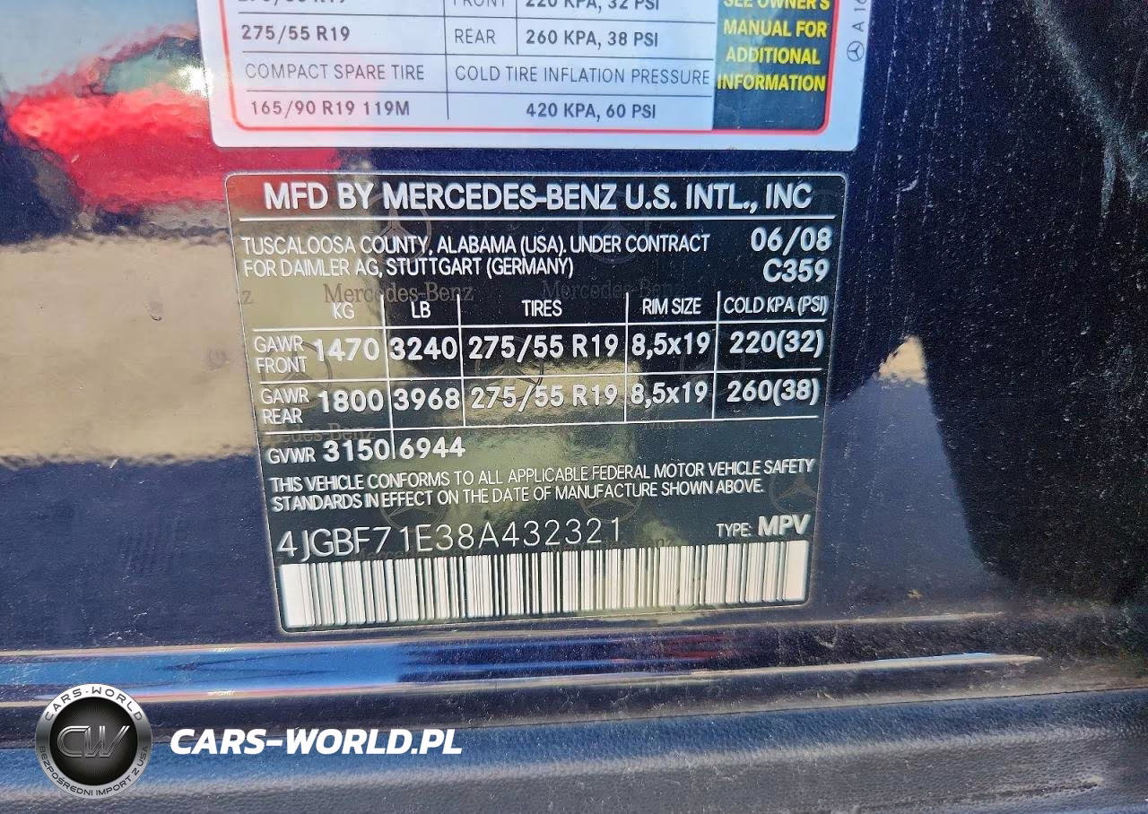 2008 Mercedes-Benz Gl 450 4Matic VIN:4JGBF71E38A432321 - 13