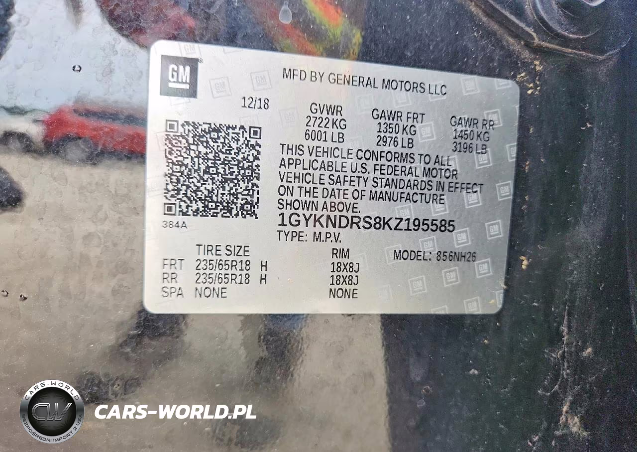 2019 Cadillac Xt5 Luxury VIN:1GYKNDRS8KZ195585 - 13