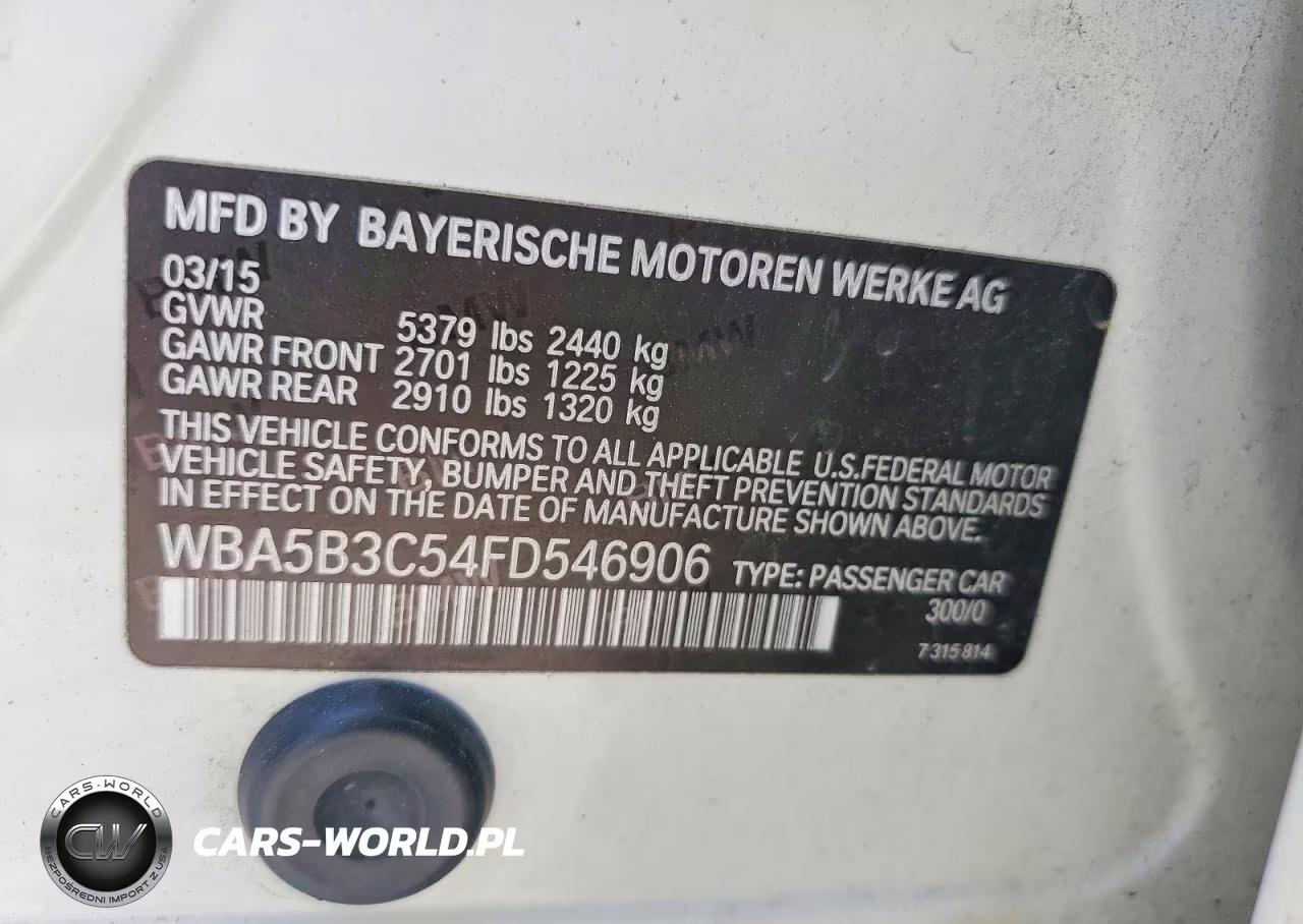 2015 BMW 535 Xi VIN:WBA5B3C54FD546906 - 12