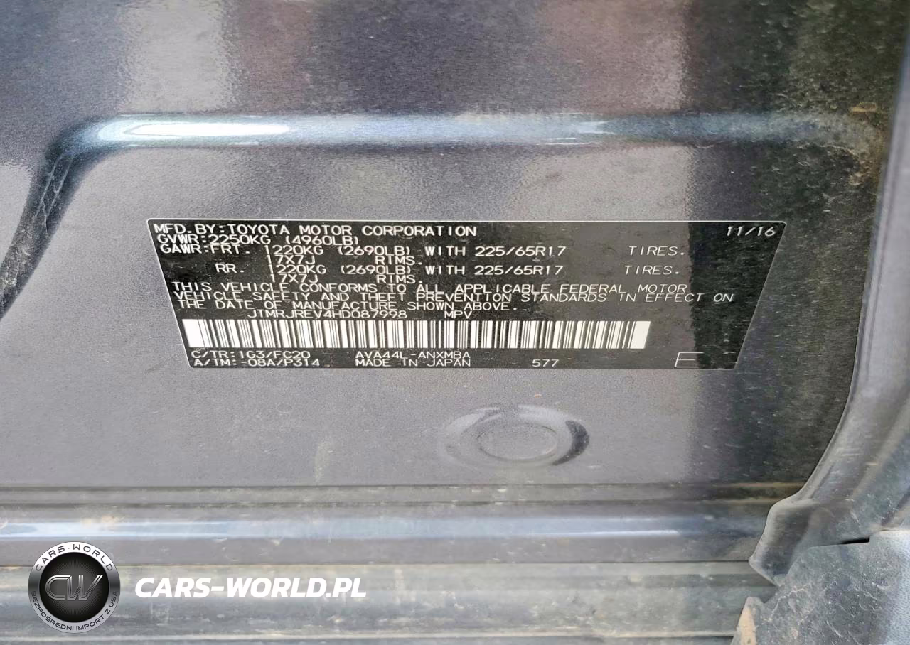 2017 Toyota Rav4 Hybrid Xle VIN:JTMRJREV4HD087998 - 13