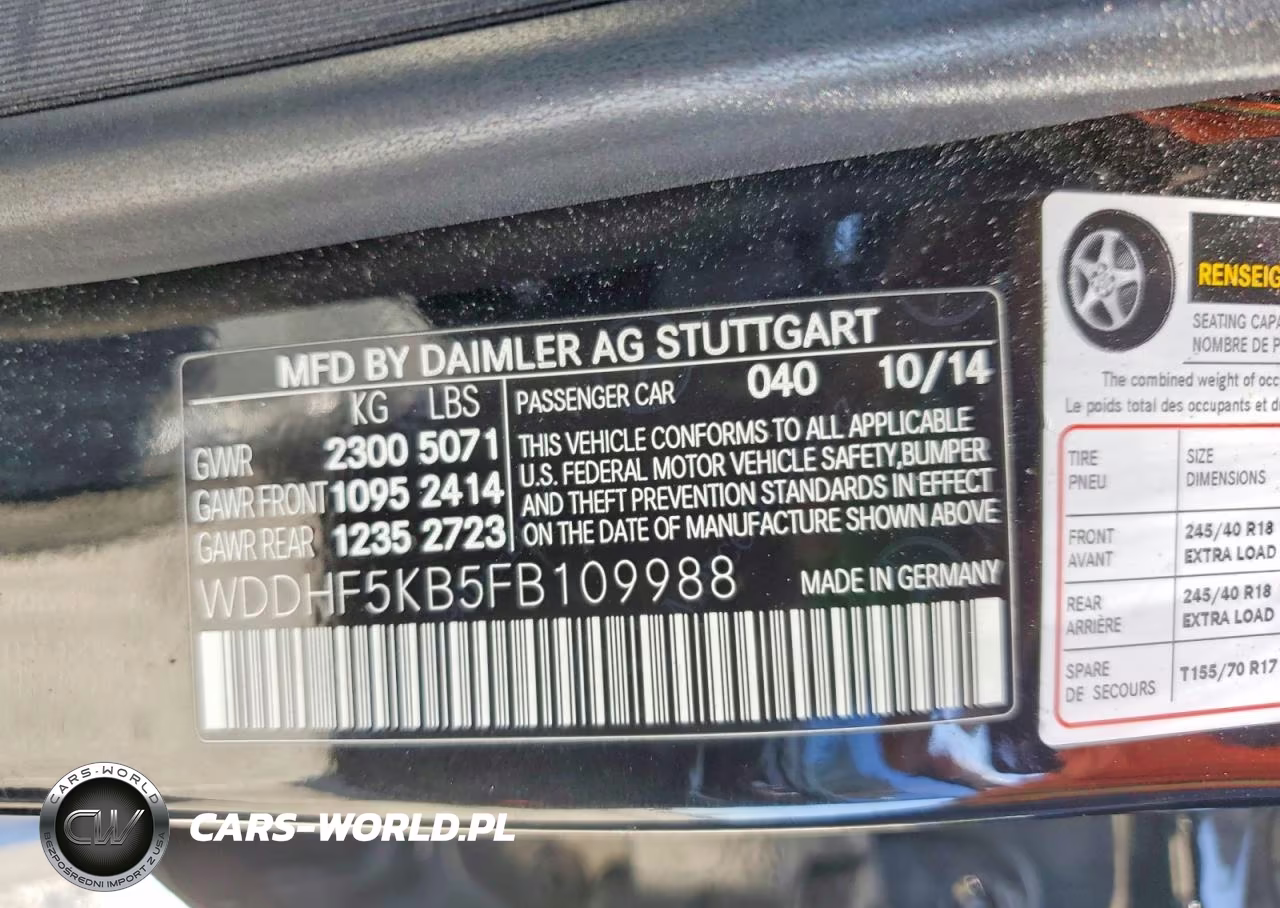 2015 Mercedes-Benz E-Class E350 Luxury VIN:WDDHF5KB5FB109988 - 12