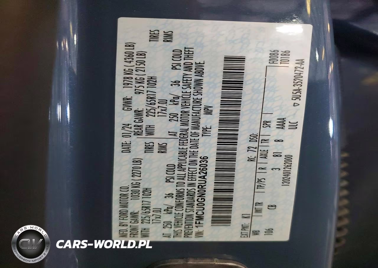 2024 Ford Escape Active VIN:1FMCU0GN0RUA26036 - 14