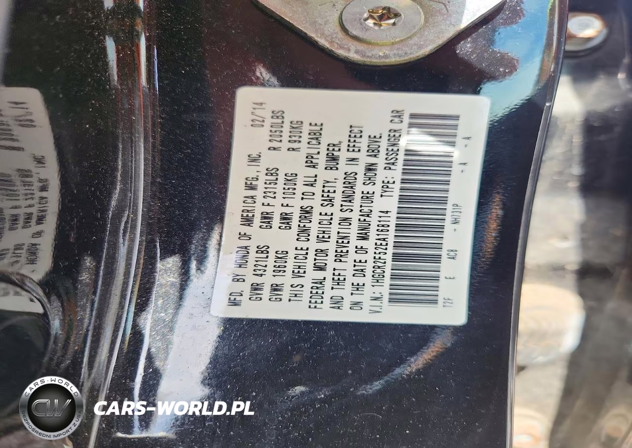 2014 Honda Accord Sport VIN:1HGCR2F52EA168114 - 13