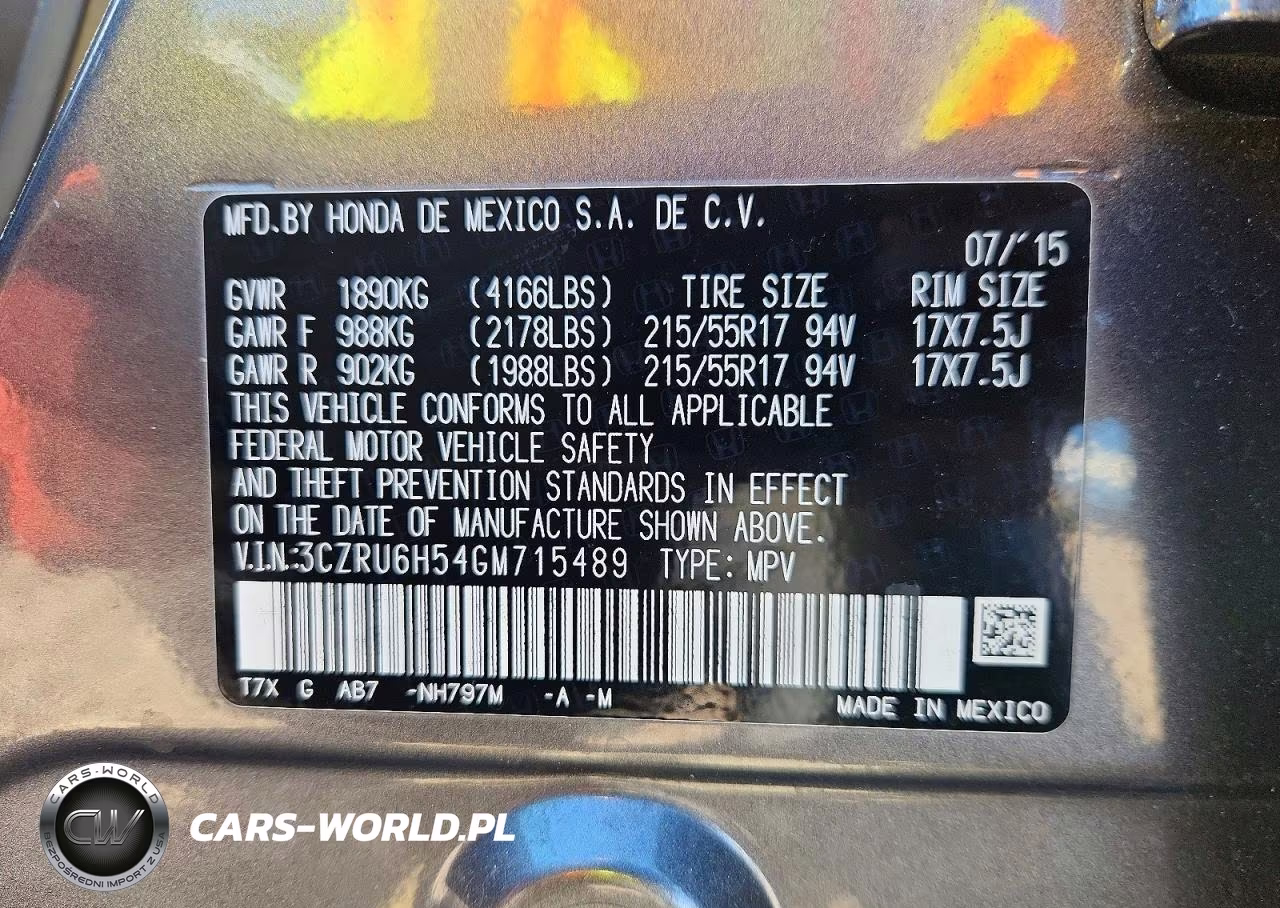 2016 Honda Hr-V Ex VIN:3CZRU6H54GM715489 - 13