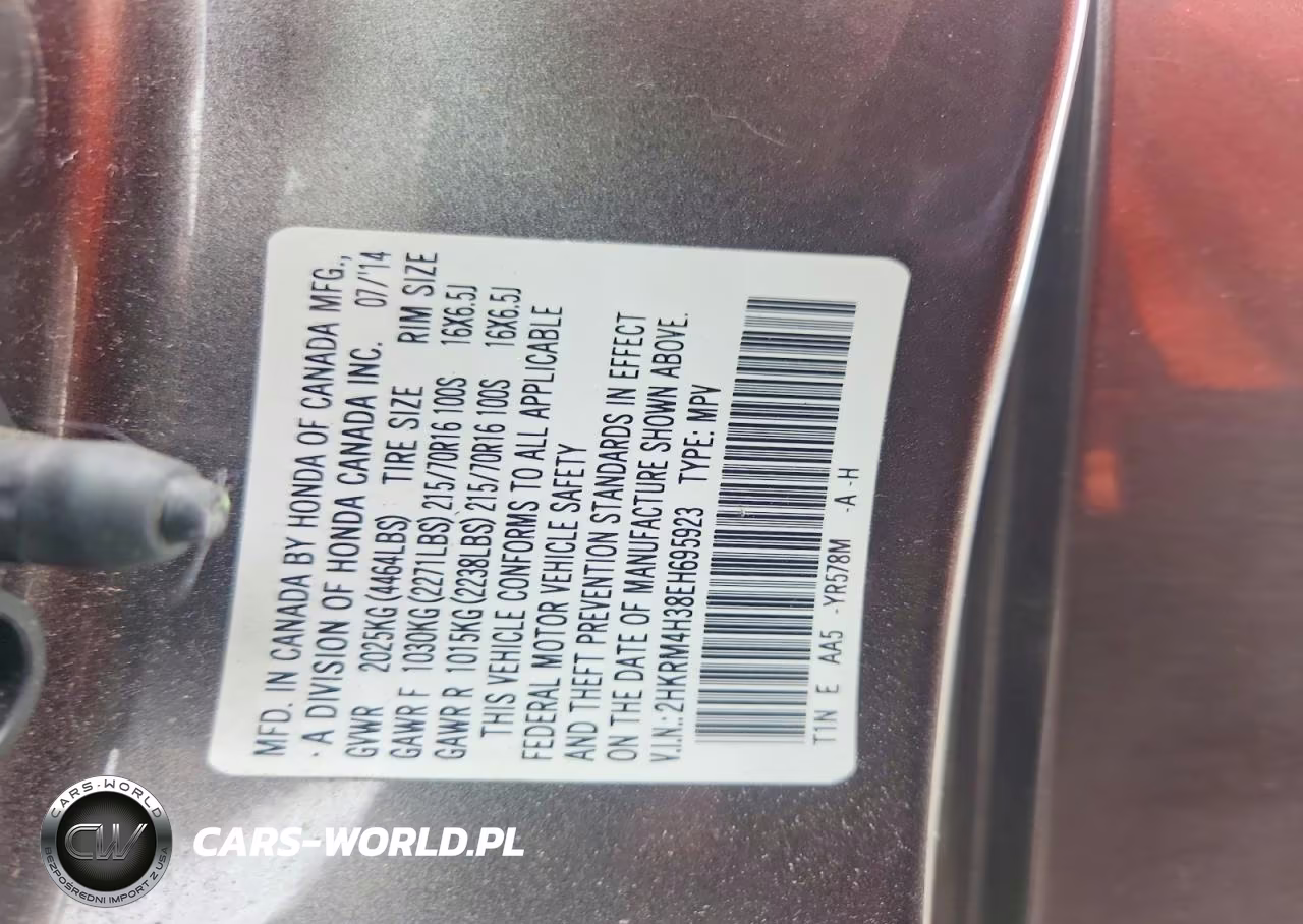 2014 Honda Cr-V Lx VIN:2HKRM4H38EH695923 - 12