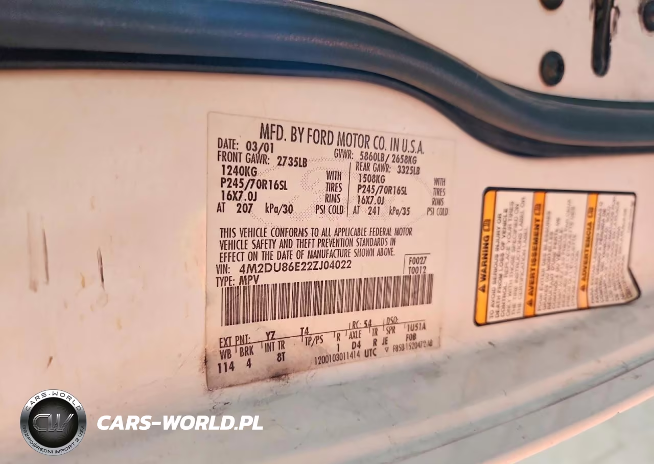 2002 Mercury Mountaineer VIN:4M2DU86E22ZJ04022 - 13
