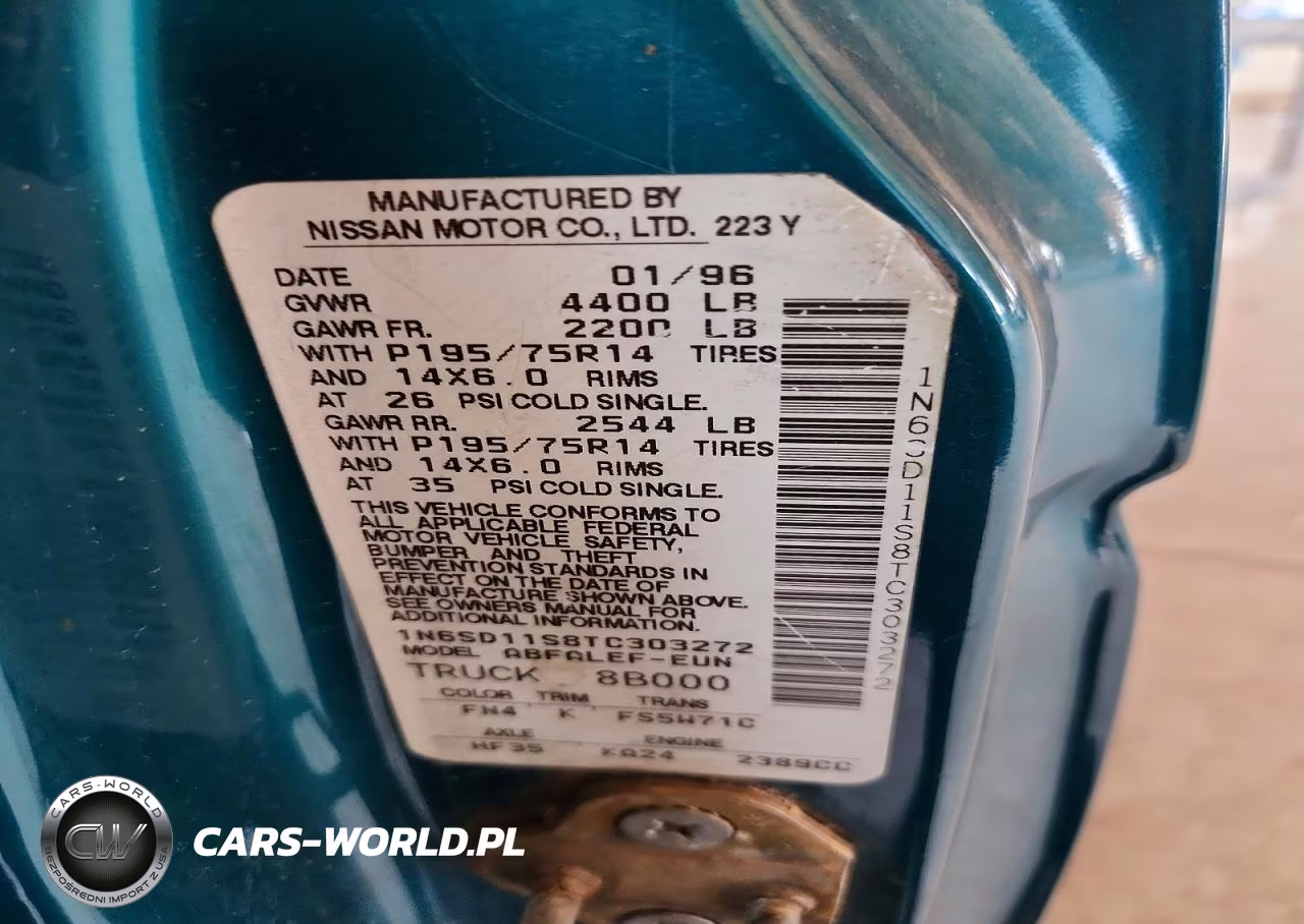 1996 Nissan Truck Base VIN:1N6SD11S8TC303272 - 12