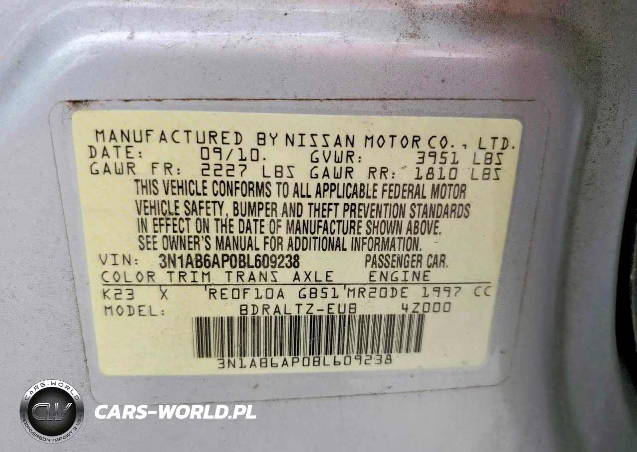 2011 Nissan Sentra 2.0 VIN:3N1AB6AP0BL609238 - 12