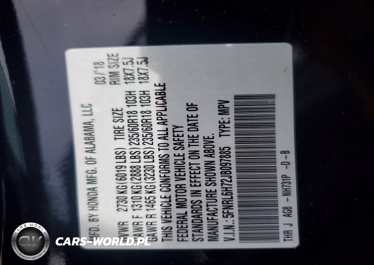 2018 Honda Odyssey Exl VIN:5FNRL6H72JB097885 - 13