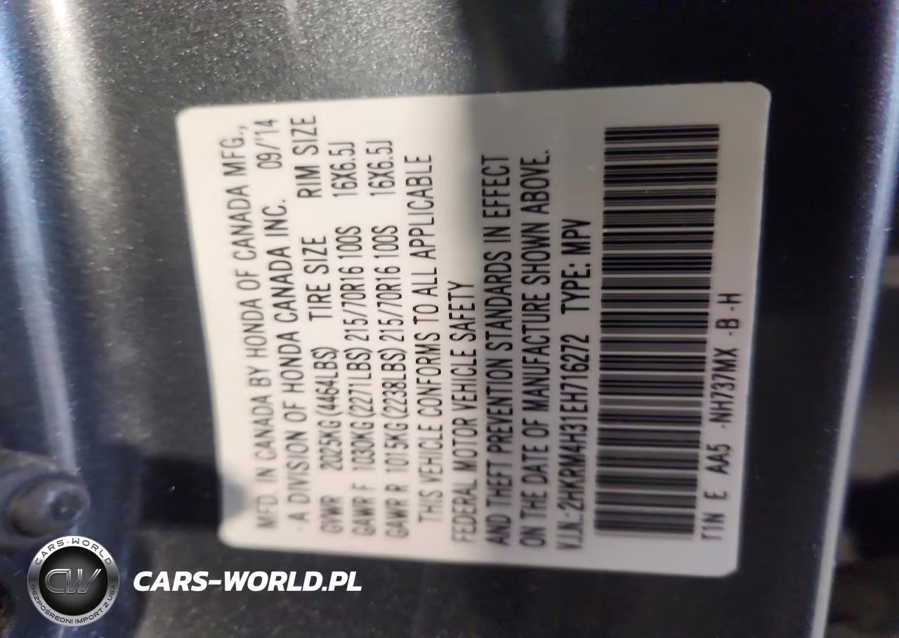 2014 Honda Cr-V Lx VIN:2HKRM4H31EH716272 - 13