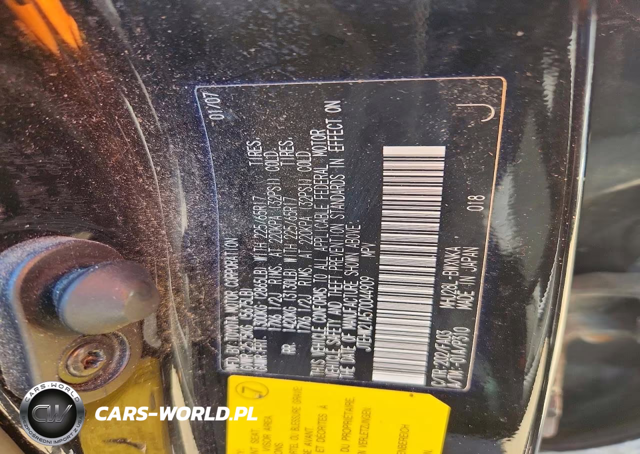 2007 Toyota Highlander Hybrid VIN:JTEHW21A570044909 - 12