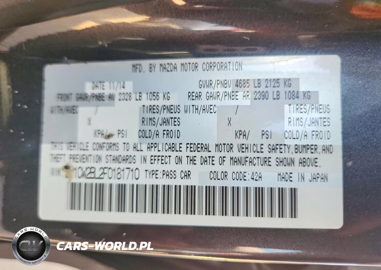 2015 Mazda 5 Sport VIN:JM1CW2BL2F0181710 - 13