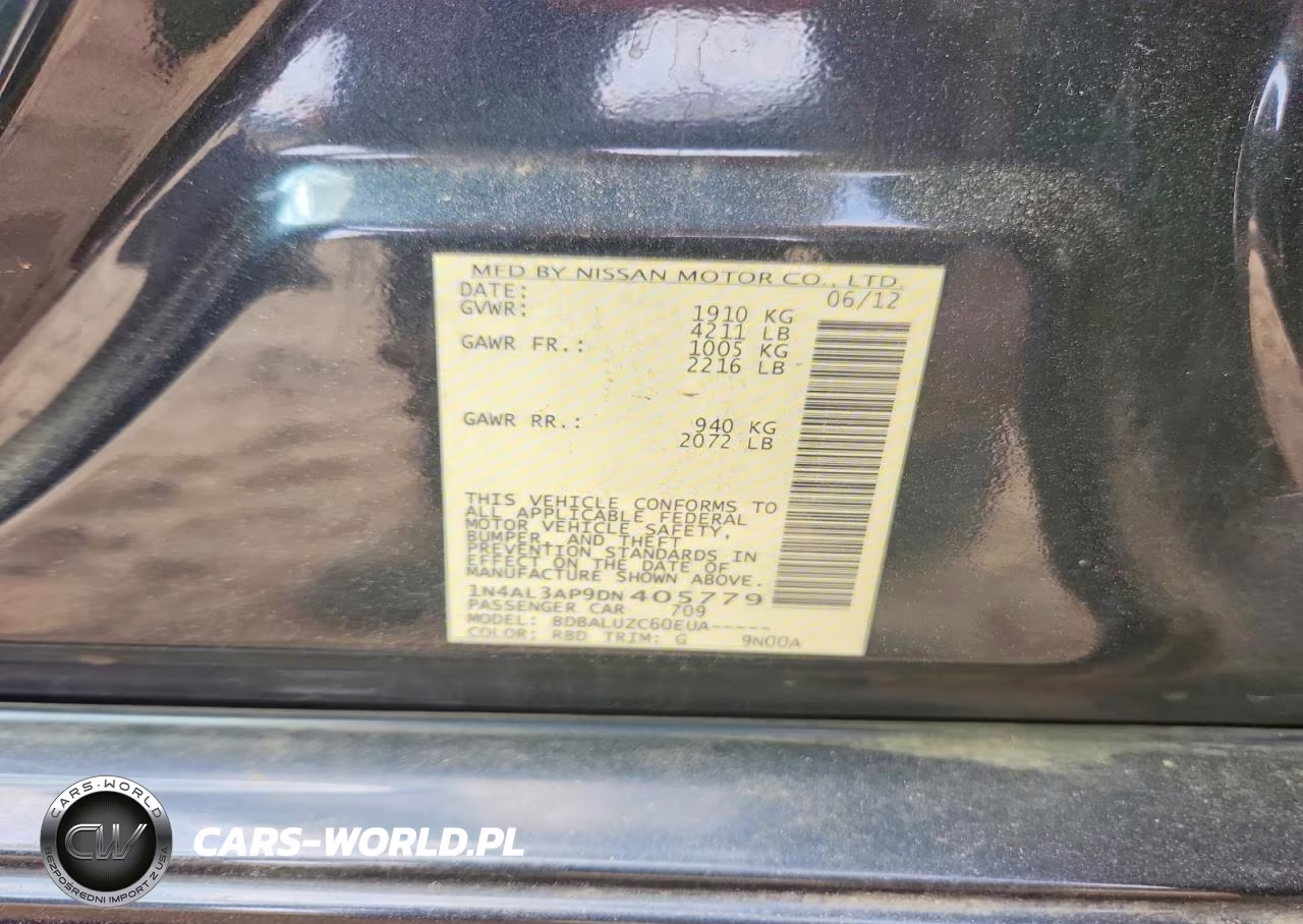 2013 Nissan Altima 2.5 VIN:1N4AL3AP9DN405779 - 12