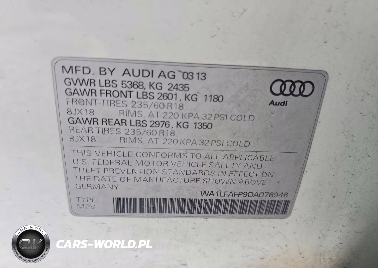 2013 Audi Q5 Premium Plus VIN:WA1LFAFP9DA076946 - 12