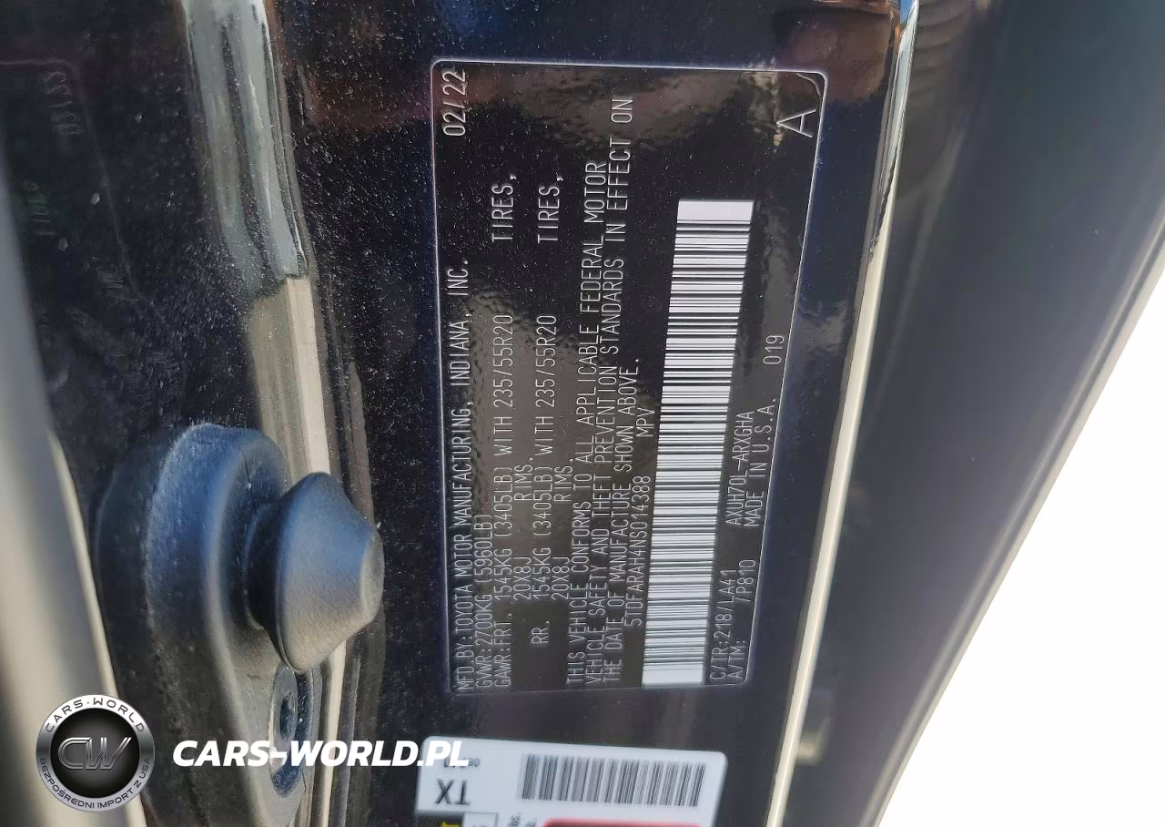 2022 Toyota Highlander Hybrid Platinum VIN:5TDFARAH4NS014388 - 13