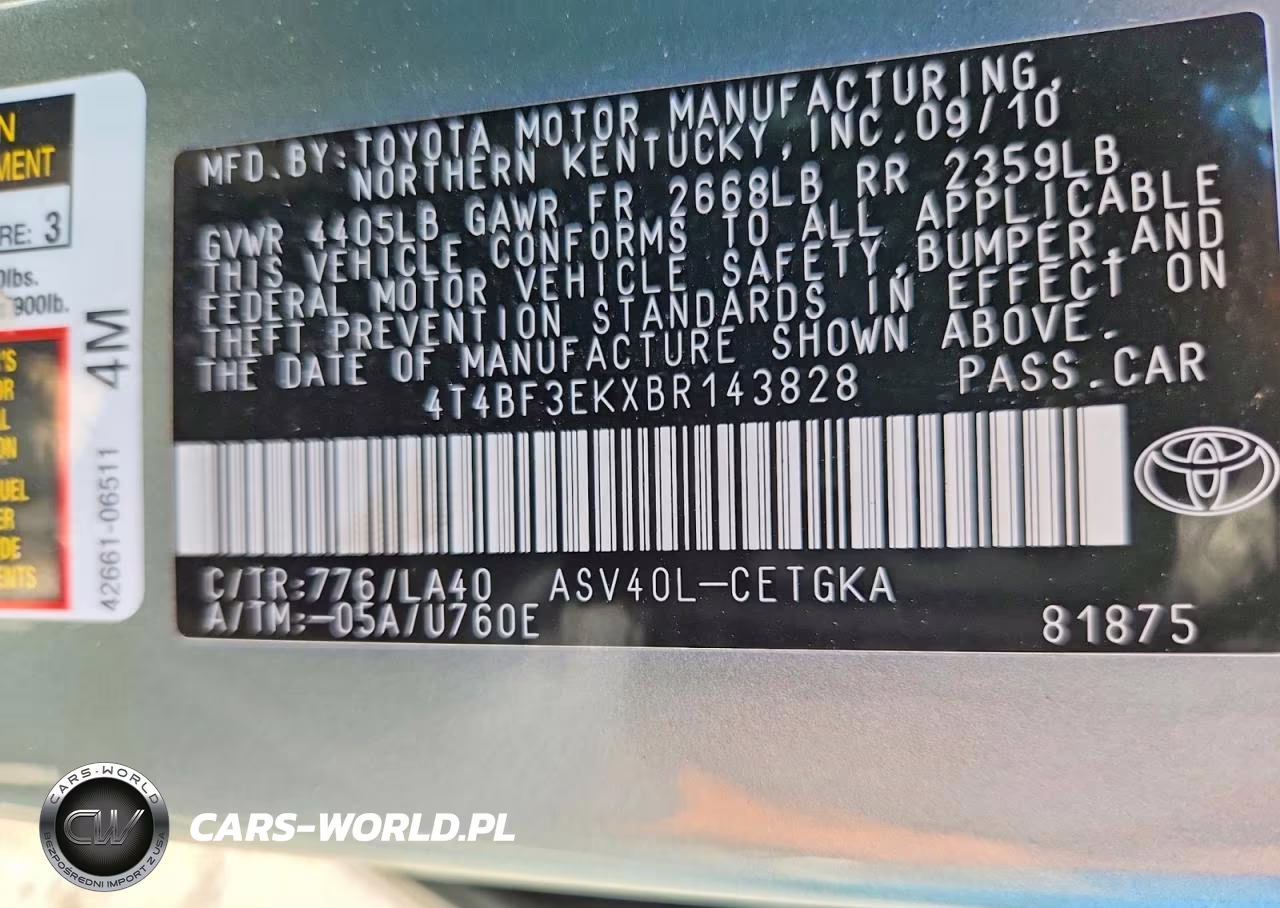 2011 Toyota Camry Xle VIN:4T4BF3EKXBR143828 - 13