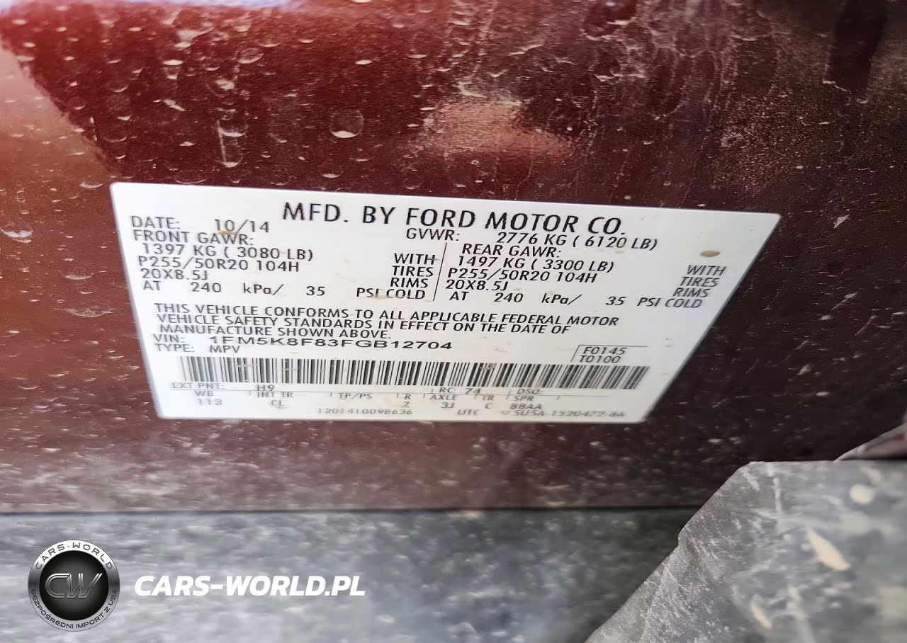 2015 Ford Explorer Limited VIN:1FM5K8F83FGB12704 - 13