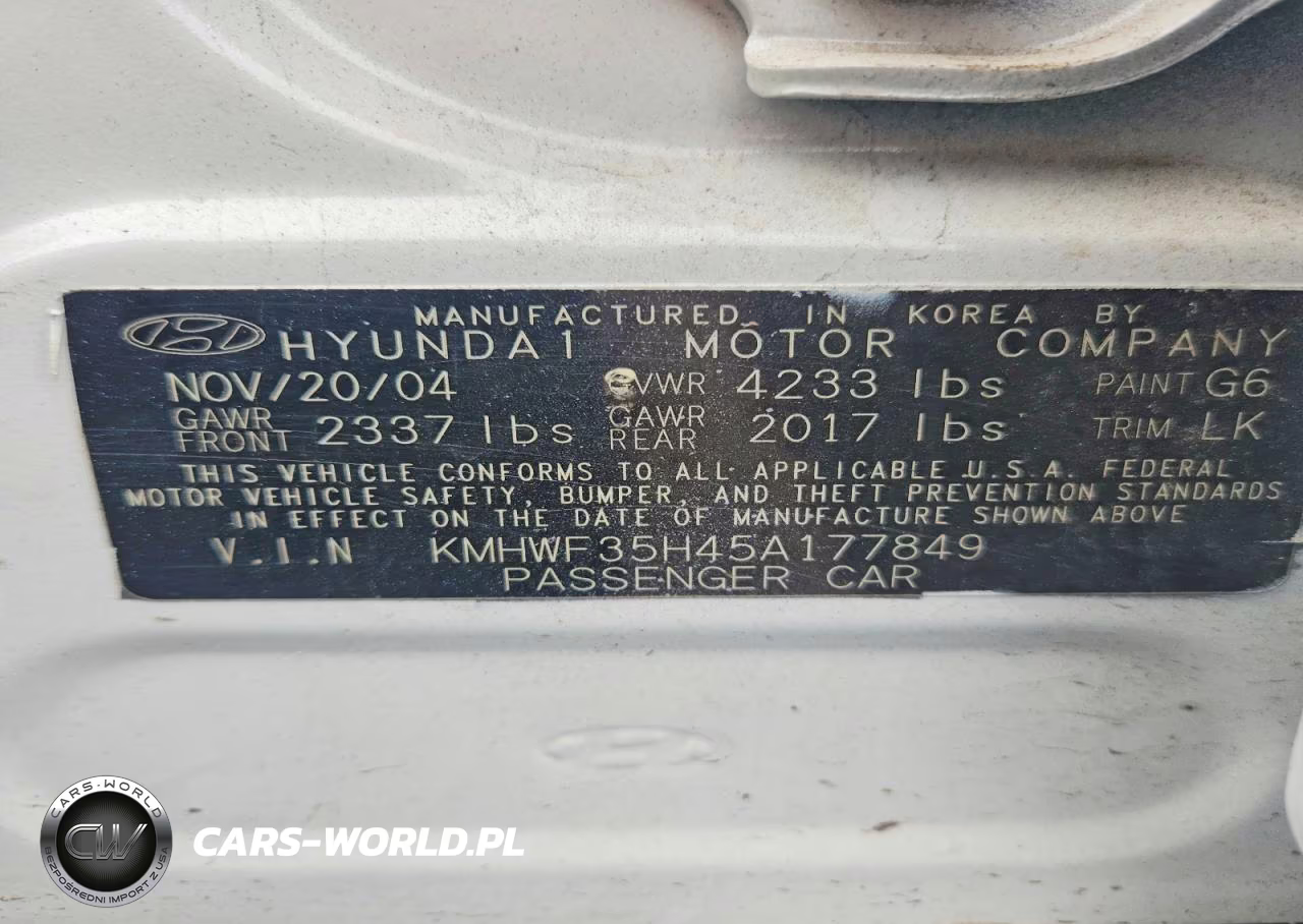 2005 Hyundai Sonata Gls VIN:KMHWF35H45A177849 - 12