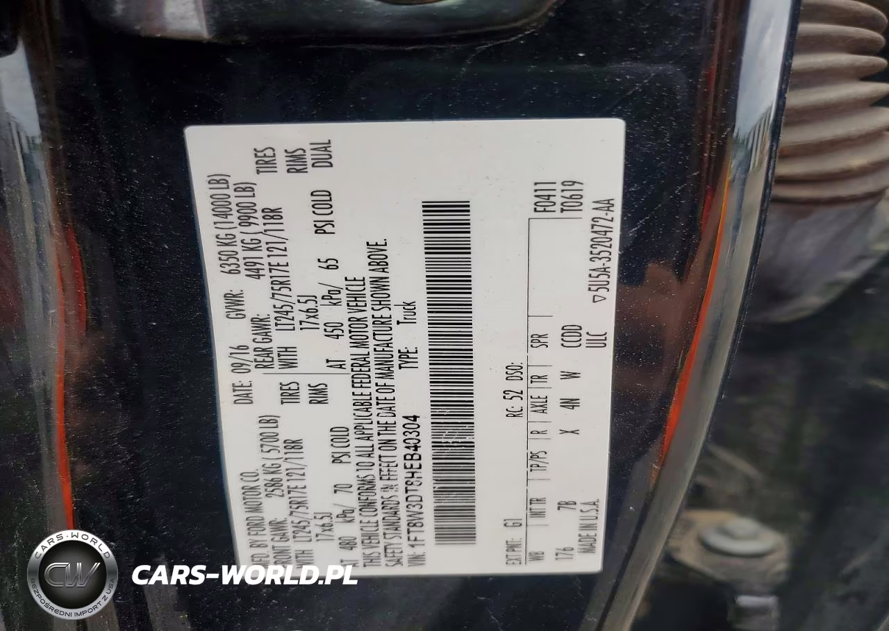 2017 Ford F350 Super Duty VIN:1FT8W3DT8HEB40304 - 12