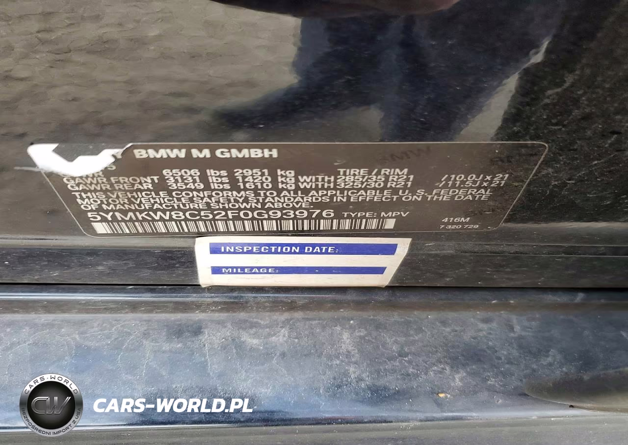 2015 BMW X6 M VIN:5YMKW8C52F0G93976 - 12