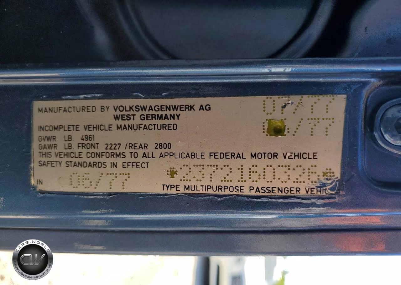 1977 Volkswagen Vanagon VIN:2372160326 - 13