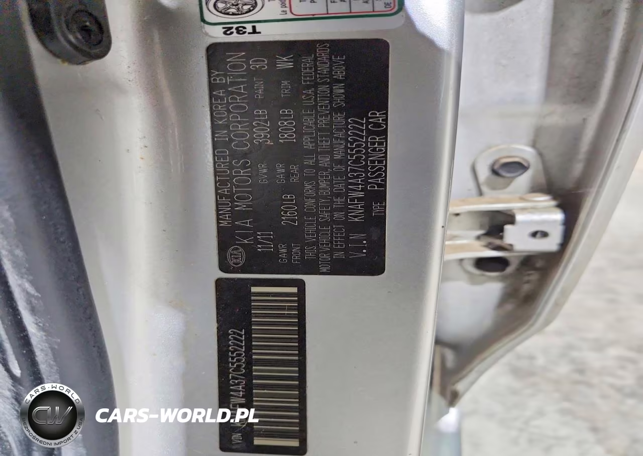 2012 Kia Forte Sx VIN:KNAFW4A37C5552222 - 12