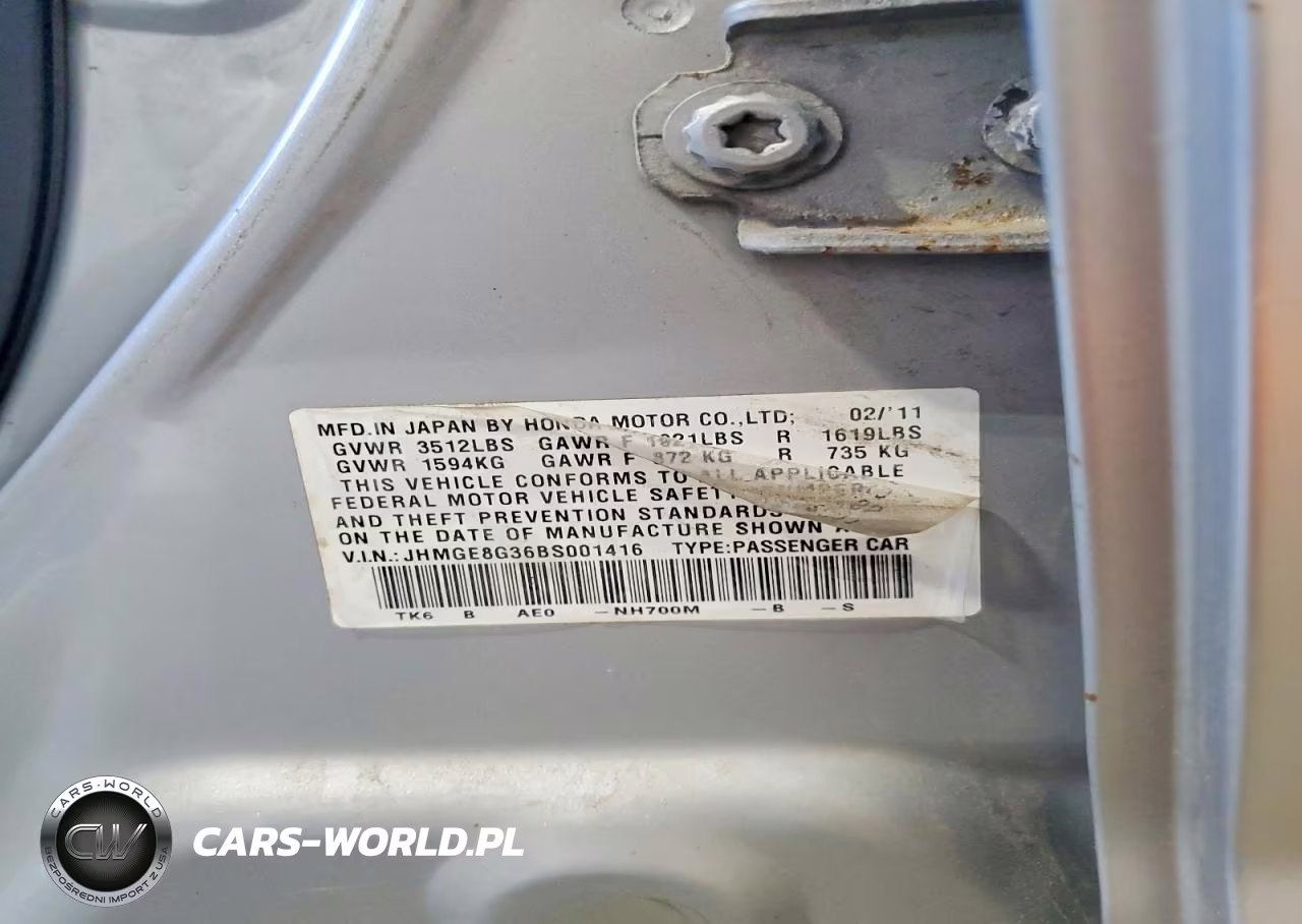 2011 Honda Fit VIN:JHMGE8G36BS001416 - 13