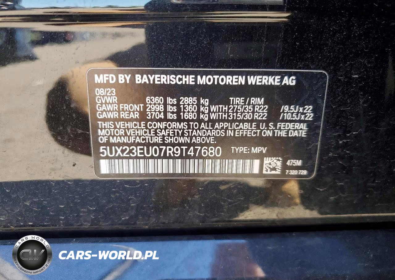 2024 BMW X5 xDrive40I VIN:5UX23EU07R9T47680 - 14