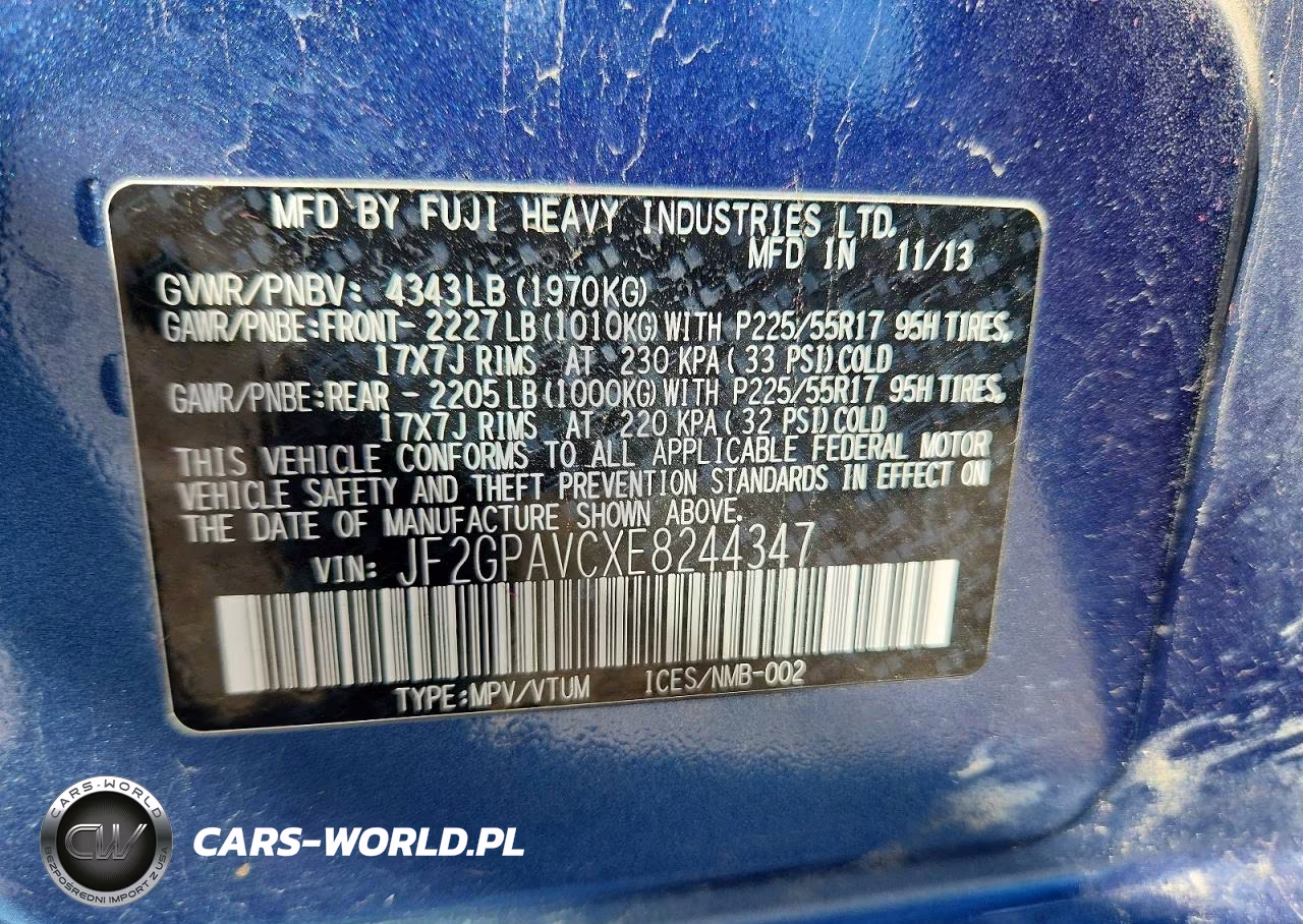 2014 Subaru Xv Crosstrek 2.0 Premium VIN:JF2GPAVCXE8244347 - 14