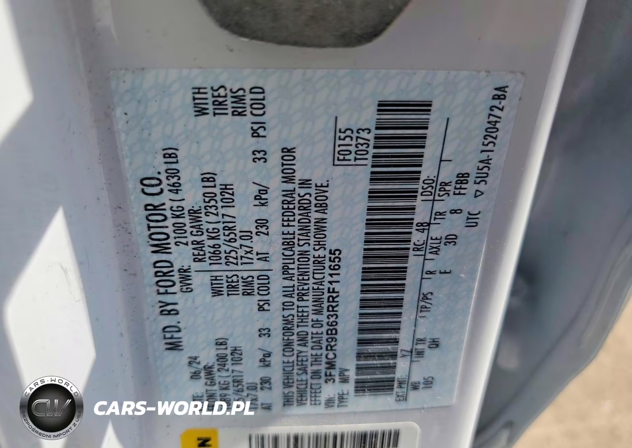 2024 Ford Bronco Sport Big Bend VIN:3FMCR9B63RRF11655 - 12