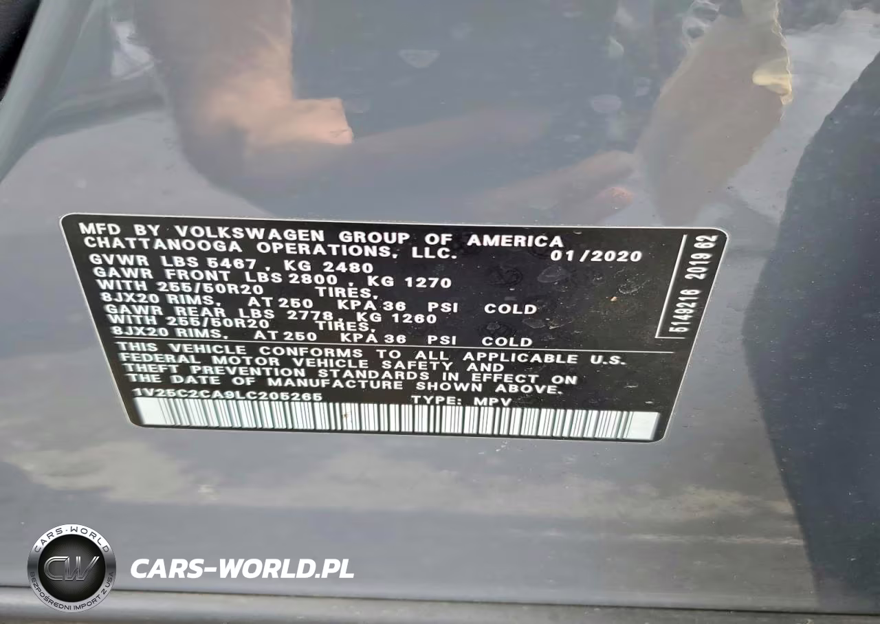 2020 Volkswagen Atlas Cross Sport Se VIN:1V25C2CA9LC205265 - 13